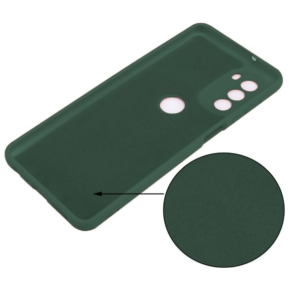 Husa protectie, interior de catifea, compatibila cu Motorola Moto G51 5G, FONIX BloomShield, silicon, margini ridicate, slim, Verde inchis3