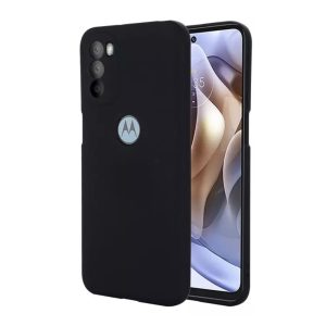 Husa protectie, interior de catifea, compatibila cu Motorola Moto G60, FONIX BloomShield, silicon, margini ridicate, slim, Negru