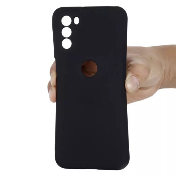 Husa protectie, interior de catifea, compatibila cu Motorola Moto G71 5G, FONIX BloomShield, silicon, margini ridicate, slim, Negru