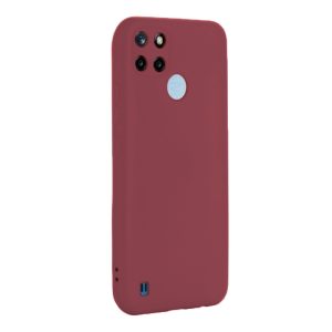 Husa protectie, interior de catifea, compatibila cu Realme 7i, FONIX BloomShield, silicon, margini ridicate, slim, Visiniu2