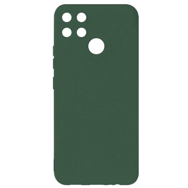 Husa protectie, interior de catifea, compatibila cu Realme 7i, FONIX BloomShield, silicon, margini ridicate, slim, Verde inchis3