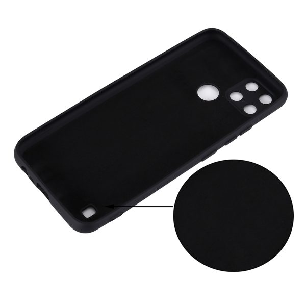 Husa protectie, interior de catifea, compatibila cu Realme C21, FONIX BloomShield, silicon, margini ridicate, slim, Negru