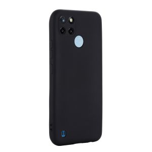 Husa protectie, interior de catifea, compatibila cu Realme C11 / C20, FONIX BloomShield, silicon, margini ridicate, slim, Negru2