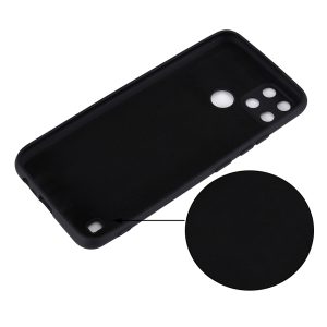 Husa protectie, interior de catifea, compatibila cu Realme C11 / C20, FONIX BloomShield, silicon, margini ridicate, slim, Negru