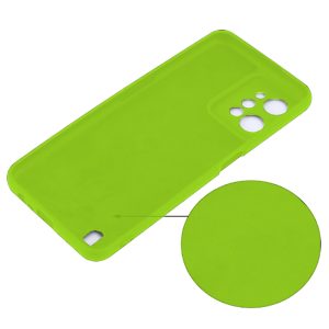 Husa protectie, interior de catifea, compatibila cu Realme 9i, FONIX BloomShield, silicon, margini ridicate, slim, Verde neon3