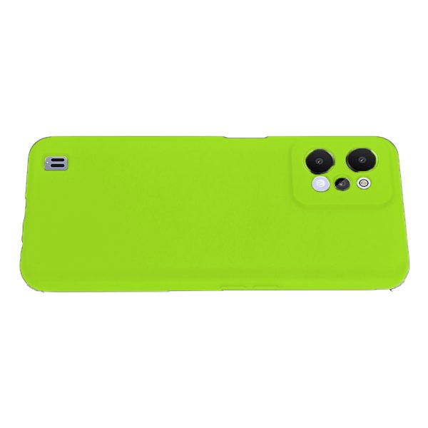 Husa protectie, interior de catifea, compatibila cu Realme 9i, FONIX BloomShield, silicon, margini ridicate, slim, Verde neon4