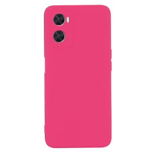 Husa protectie, interior de catifea, compatibila cu Oppo A96 4G, FONIX BloomShield, silicon, margini ridicate, slim, Roz neon2