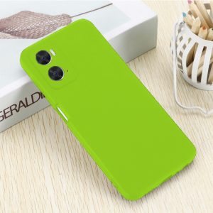 Husa protectie, interior de catifea, compatibila cu Oppo A96 4G, FONIX BloomShield, silicon, margini ridicate, slim, Verde neon4