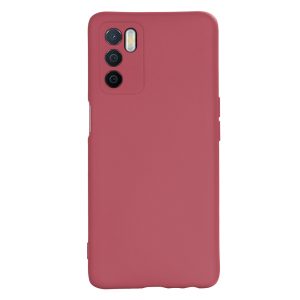 Husa protectie, interior de catifea, compatibila cu Oppo A16 / A16s, FONIX BloomShield, silicon, margini ridicate, slim, Visiniu2