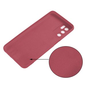 Husa protectie, interior de catifea, compatibila cu Oppo A16 / A16s, FONIX BloomShield, silicon, margini ridicate, slim, Visiniu3