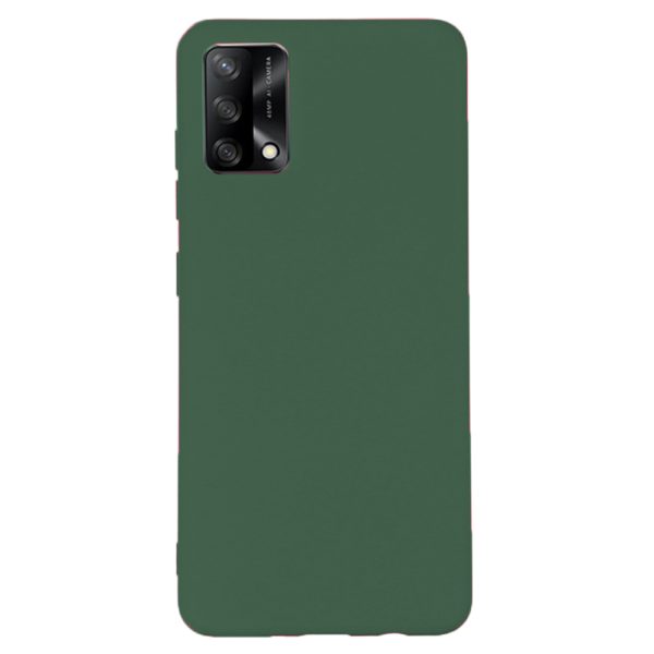 Husa protectie, interior de catifea, compatibila cu Oppo A54 5G / A74 5G / A93 5G, FONIX BloomShield, silicon, margini ridicate, slim, Verde inchis2