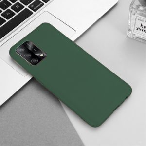 Husa protectie, interior de catifea, compatibila cu Oppo A54 5G / A74 5G / A93 5G, FONIX BloomShield, silicon, margini ridicate, slim, Verde inchis4