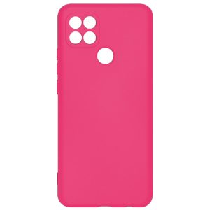 Husa protectie, interior de catifea, compatibila cu Oppo A15 / A15s, FONIX BloomShield, silicon, margini ridicate, slim, Roz neon2