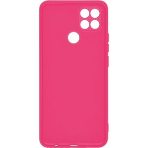 Husa protectie, interior de catifea, compatibila cu Oppo A15 / A15s, FONIX BloomShield, silicon, margini ridicate, slim, Roz neon3