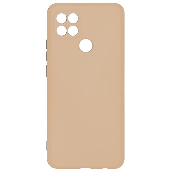 Husa protectie, interior de catifea, compatibila cu Oppo A15 / A15s, FONIX BloomShield, silicon, margini ridicate, slim, Crem2