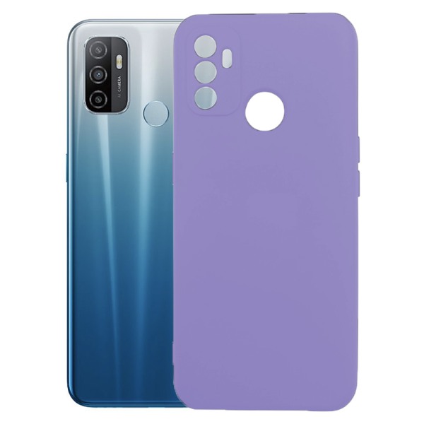 Husa protectie, interior de catifea, compatibila cu Oppo A53 / A53s, FONIX BloomShield, silicon, margini ridicate, slim, Mov