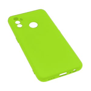 Husa protectie, interior de catifea, compatibila cu Oppo A53 / A53s, FONIX BloomShield, silicon, margini ridicate, slim, Verde neon4