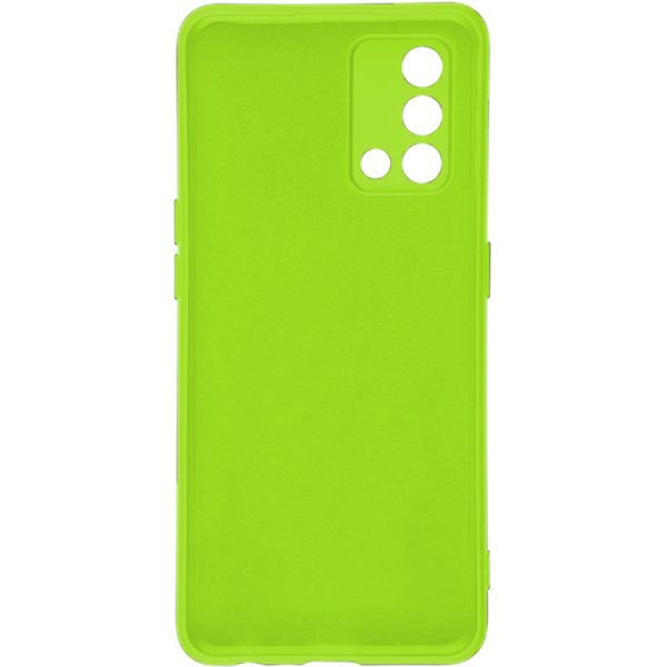 Husa protectie, interior de catifea, compatibila cu Oppo A74 4G, FONIX BloomShield, silicon, margini ridicate, slim, Verde neon3