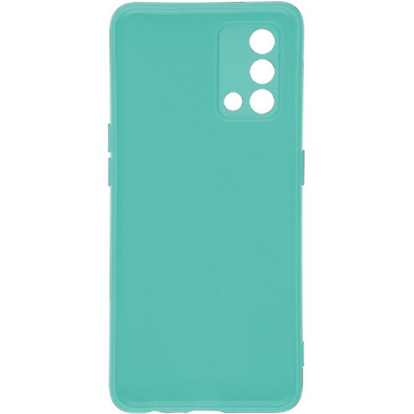 Husa protectie, interior de catifea, compatibila cu Oppo A74 4G, FONIX BloomShield, silicon, margini ridicate, slim, Turcoaz3