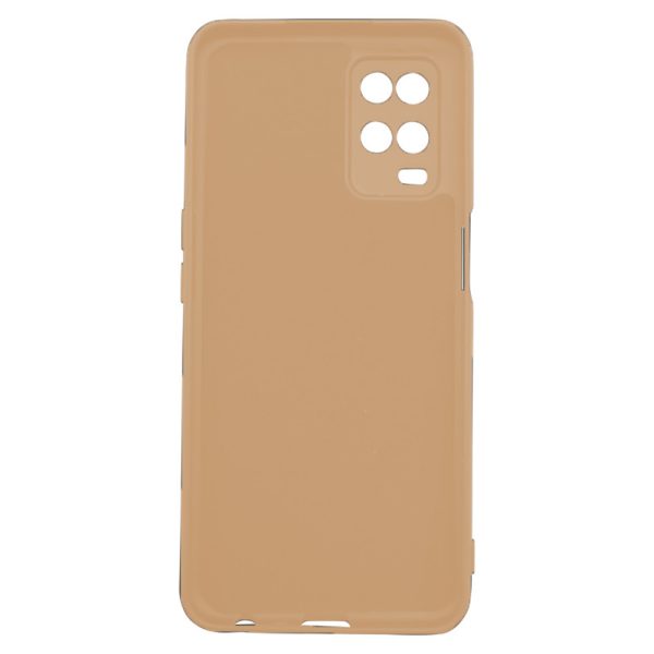 Husa protectie, interior de catifea, compatibila cu Oppo A54 4G, FONIX BloomShield, silicon, margini ridicate, slim, Crem3