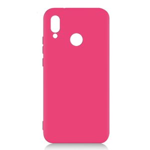 Husa protectie, interior de catifea, compatibila cu Huawei P20 Lite, FONIX BloomShield, silicon, margini ridicate, slim, Roz neon2