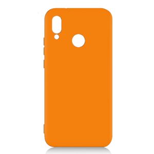 Husa protectie, interior de catifea, compatibila cu Huawei P20 Lite, FONIX BloomShield, silicon, margini ridicate, slim, Portocaliu neon2