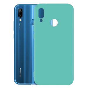 Husa protectie, interior de catifea, compatibila cu Huawei P20 Lite, FONIX BloomShield, silicon, margini ridicate, slim, Turcoaz