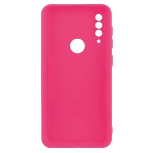 Husa protectie, interior de catifea, compatibila cu Huawei Y6P, FONIX BloomShield, silicon, margini ridicate, slim, Roz neon