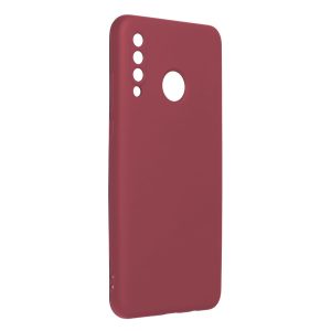 Husa protectie, interior de catifea, compatibila cu Huawei P40 Lite E, FONIX BloomShield, silicon, margini ridicate, slim, Visiniu2