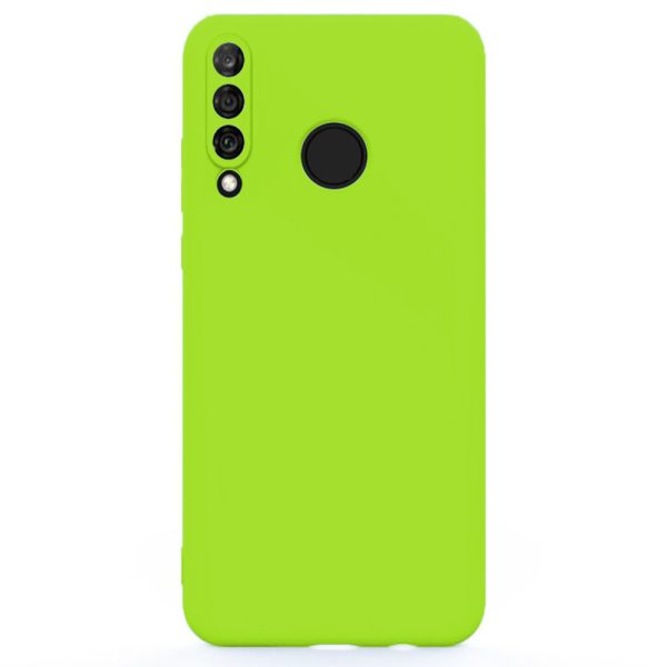 Husa protectie, interior de catifea, compatibila cu Huawei P40 Lite E, FONIX BloomShield, silicon, margini ridicate, slim, Verde neon