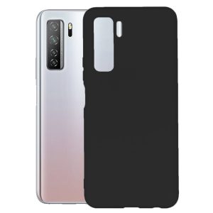 Husa protectie, interior de catifea, compatibila cu Huawei P40 Lite 5G, FONIX BloomShield, silicon, margini ridicate, slim, Negru