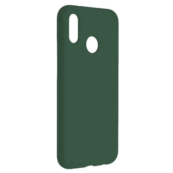 Husa protectie, interior de catifea, compatibila cu Huawei P Smart 2019, FONIX BloomShield, silicon, margini ridicate, slim, Verde inchis3