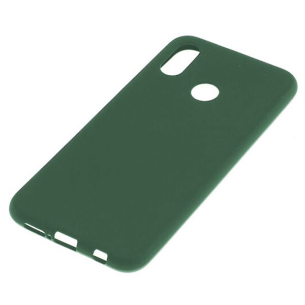 Husa protectie, interior de catifea, compatibila cu Huawei P Smart 2019, FONIX BloomShield, silicon, margini ridicate, slim, Verde inchis