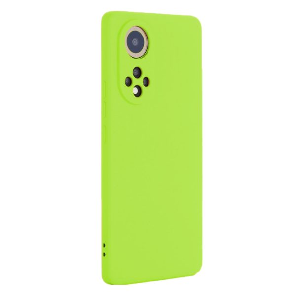 Husa protectie, interior de catifea, compatibila cu Huawei Nova 9, FONIX BloomShield, silicon, margini ridicate, slim, Verde neon2