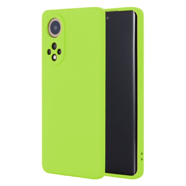 Husa protectie, interior de catifea, compatibila cu Huawei Nova 9, FONIX BloomShield, silicon, margini ridicate, slim, Verde neon3