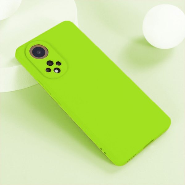 Husa protectie, interior de catifea, compatibila cu Huawei Nova 9, FONIX BloomShield, silicon, margini ridicate, slim, Verde neon5