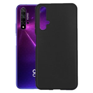 Husa protectie, interior de catifea, compatibila cu Huawei Nova 5T, FONIX BloomShield, silicon, margini ridicate, slim, Negru