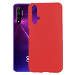 Husa protectie, interior de catifea, compatibila cu Huawei Nova 5T, FONIX BloomShield, silicon, margini ridicate, slim, Rosu