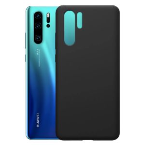 Husa protectie, interior de catifea, compatibila cu Huawei P30 Pro, FONIX BloomShield, silicon, margini ridicate, slim, Negru