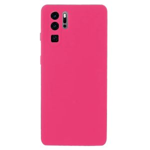 Husa protectie, interior de catifea, compatibila cu Huawei P30 Pro, FONIX BloomShield, silicon, margini ridicate, slim, Roz neon