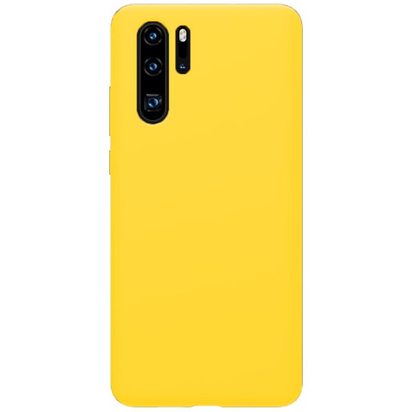 Husa protectie, interior de catifea, compatibila cu Huawei P30 Pro, FONIX BloomShield, silicon, margini ridicate, slim, Galben