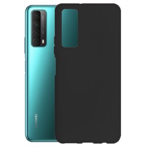 Husa protectie, interior de catifea, compatibila cu Huawei P Smart 2021, FONIX BloomShield, silicon, margini ridicate, slim, Negru