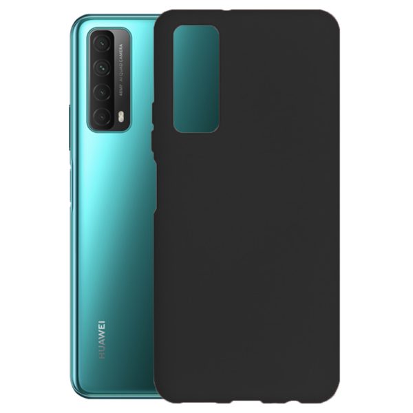 Husa protectie, interior de catifea, compatibila cu Huawei P Smart 2021, FONIX BloomShield, silicon, margini ridicate, slim, Negru