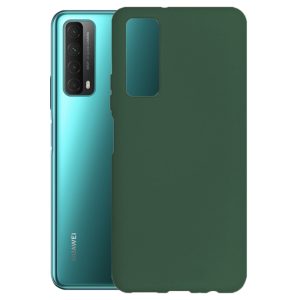 Husa protectie, interior de catifea, compatibila cu Huawei P Smart 2021, FONIX BloomShield, silicon, margini ridicate, slim, Verde inchis