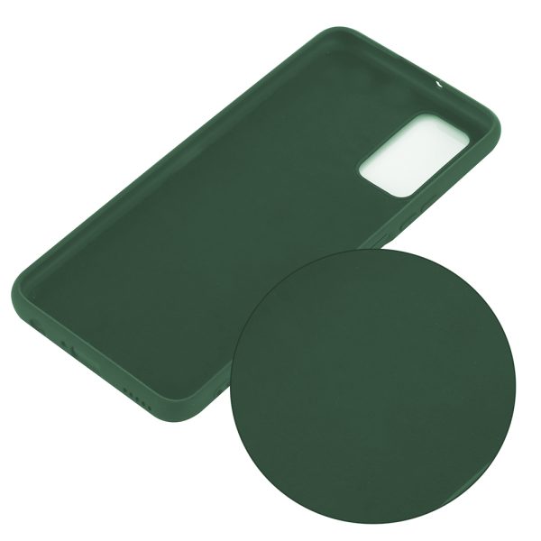 Husa protectie, interior de catifea, compatibila cu Huawei P Smart 2021, FONIX BloomShield, silicon, margini ridicate, slim, Verde inchis