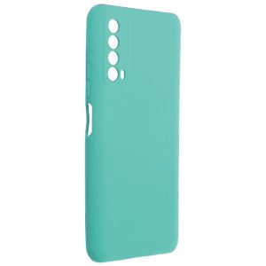 Husa protectie, interior de catifea, compatibila cu Huawei P Smart 2021, FONIX BloomShield, silicon, margini ridicate, slim, Turcoaz