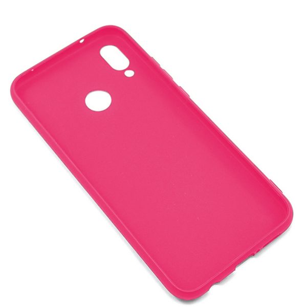 Husa protectie, interior de catifea, compatibila cu Huawei P Smart Z, FONIX BloomShield, silicon, margini ridicate, slim, Roz neon2