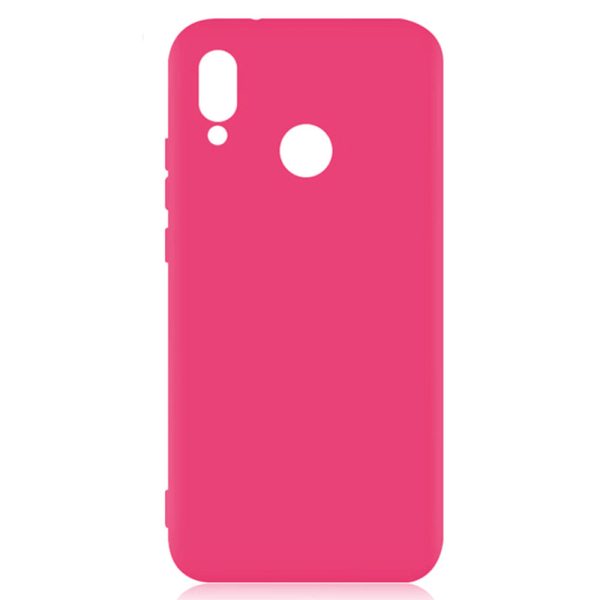 Husa protectie, interior de catifea, compatibila cu Huawei P Smart Z, FONIX BloomShield, silicon, margini ridicate, slim, Roz neon