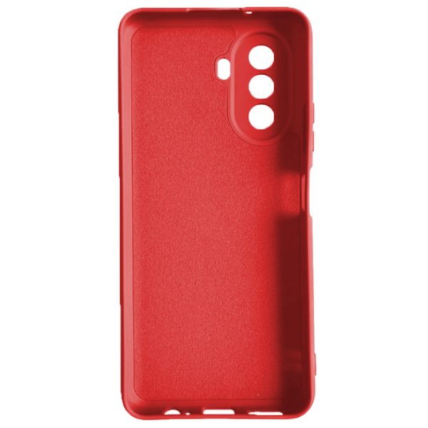 Husa protectie, interior de catifea, compatibila cu Huawei Nova Y70, FONIX BloomShield, silicon, margini ridicate, slim, Rosu2