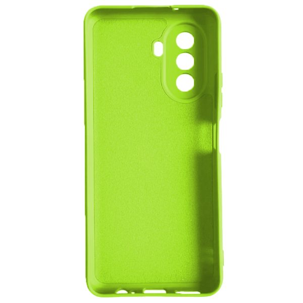 Husa protectie, interior de catifea, compatibila cu Huawei Nova Y70, FONIX BloomShield, silicon, margini ridicate, slim, Verde neon2